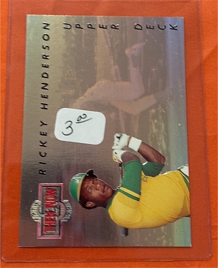 1993 Upper Deck Then and Now #TN3 Rickey Henderson — front