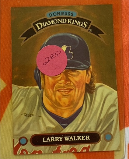 1992 Donruss Diamond Kings #DK-6 Larry Walker — front