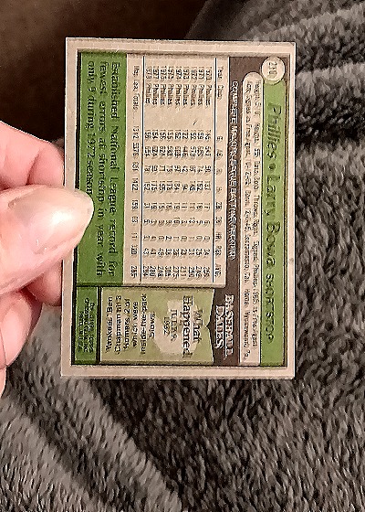 1979 Topps #210 Larry Bowa — back