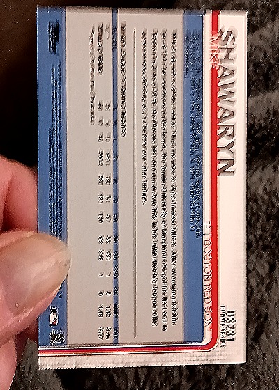 2019 Topps Update #US231 Mike Shawaryn — back