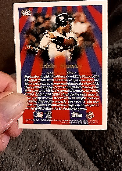1997 Topps #462 Eddie Murray Baltimore Orioles Highlights — back