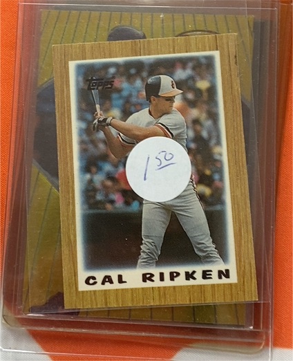 1987 Topps Major League Leaders Minis #53 Cal Ripken — front