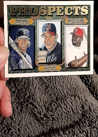 1997 Topps #202 Jim Bonnici / Sean Casey / Dmitri Young — front