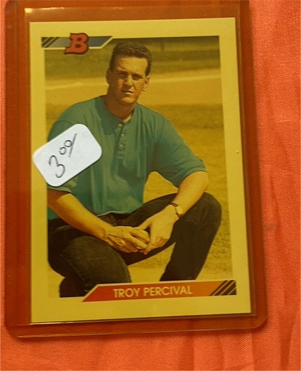 1992 Bowman #290 Troy Percival Rookie — front