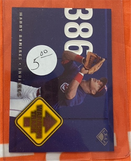 1997 Leaf Warning Track #7 Manny Ramirez — front