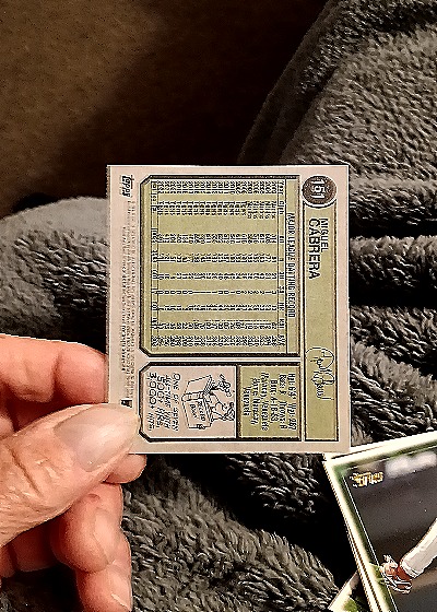 1974 Topps #191 Miguel Cabrera — back