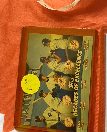 1991 Topps Decades of Excellence #DE Mickey Mantle Yogi Berra Whitey Ford Don Mattingly Reggie Jackson — front