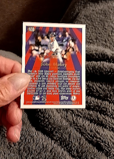 1997 Topps #102 John Mabry — back