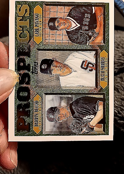 1997 Topps #493 Darrin Blood / Heath Murray / Carl Pavano — front