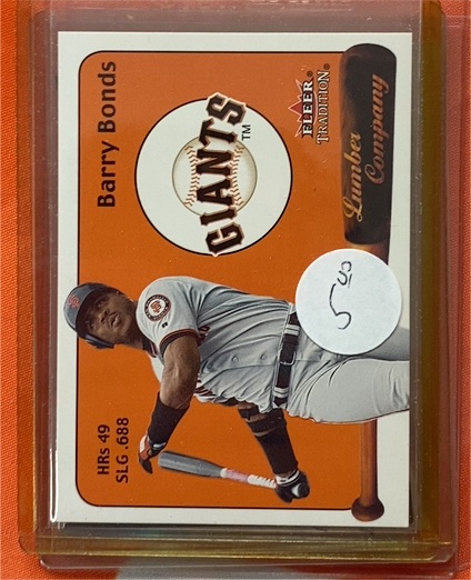 2001 Fleer Tradition Lumber Company #LC20 Barry Bonds — front