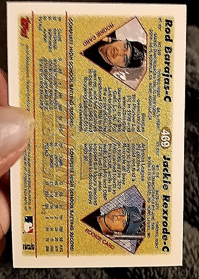 1997 Topps #469 Rod Barajas / Jackie Rexrode — back
