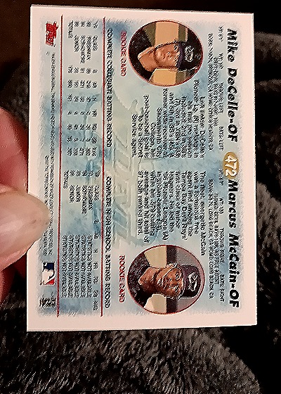 1993 Topps #472 Mike DeGelle / Marcus McGloin — back