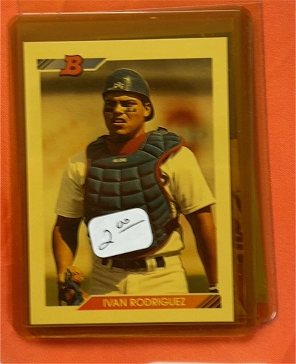 1992 Bowman #1 Ivan Rodriguez — front