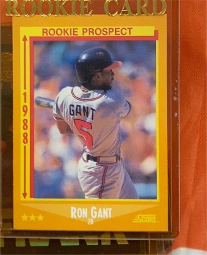 1988 Score #647 Ron Gant Rookie Prospect — front