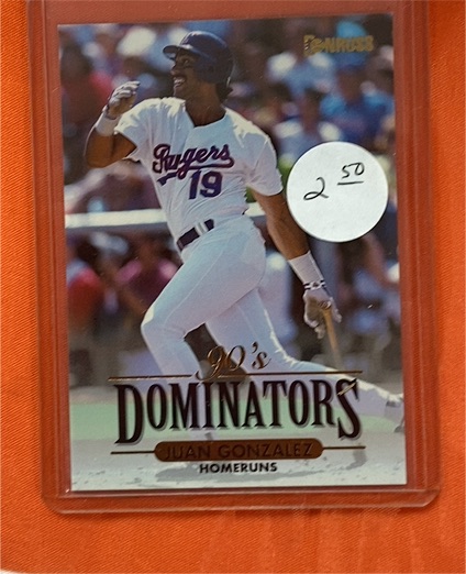 1994 Donruss #6 Juan Gonzalez 90's Dominators Homeruns — front