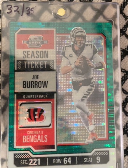 2023 Panini Contenders Optic Season Ticket #32/35 Joe Burrow — front