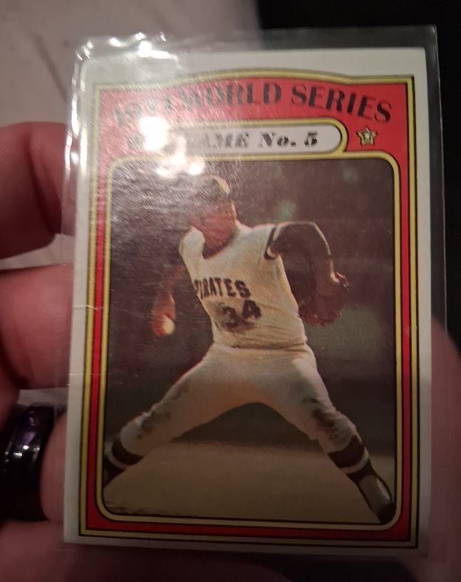 1972 Topps #227 1971 World Series Game No. 5 Nelson Briles — front