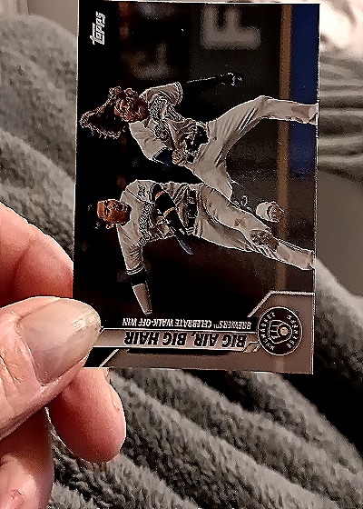 2019 Topps #281 Keston Hiura and Ben Gamel — front