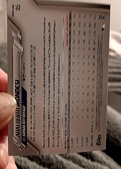 2020 Topps #99 Adalberto Mondesi — back