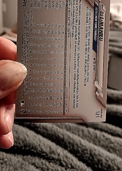 2020 Topps #121 DJ LeMahieu — back