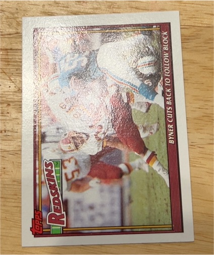 1991 Topps #441 Byner Washington Redskins — front