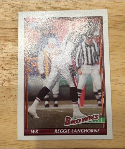 1991 Topps #595 Reggie Langhorne — front