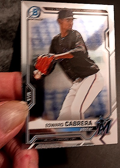2021 Bowman Chrome Prospects #BCP-141 Edward Cabrera — front