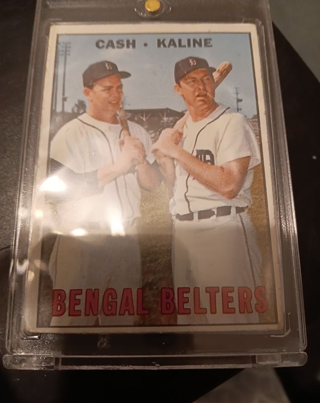 1967 Topps #216 Bengal Belters Al Kaline/Norm Cash — front