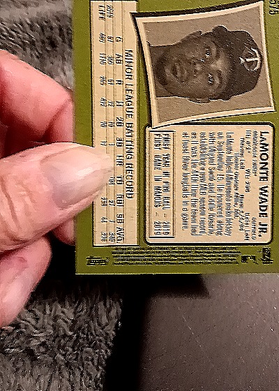 2020 Topps Heritage #575 LaMonte Wade Jr. — back
