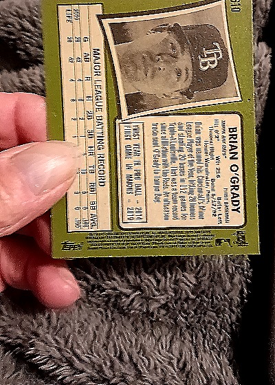 2020 Topps Heritage #610 Brian O'Grady — back
