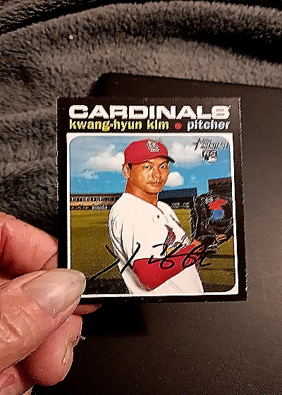 2020 Topps Heritage #544 Kwang-Hyun Kim — front