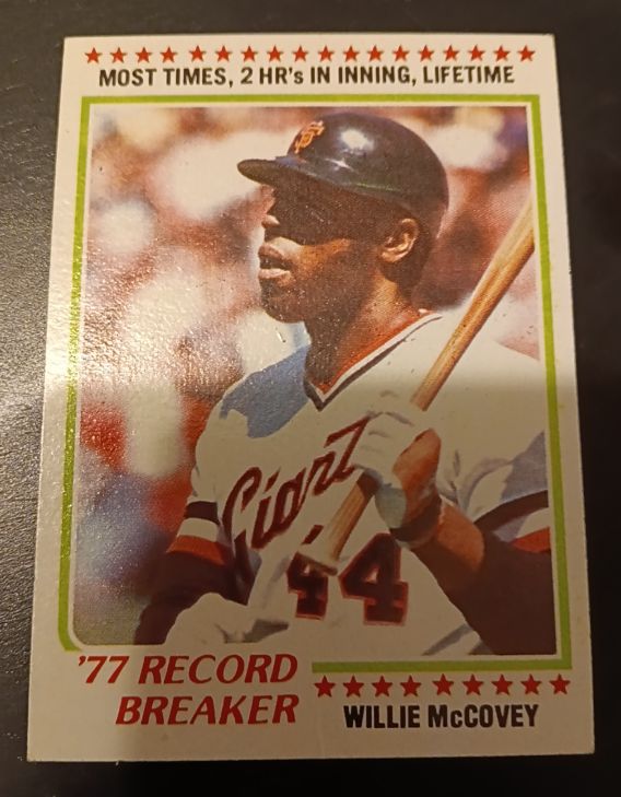 1978 Topps #3 Willie McCovey Record Breaker — front