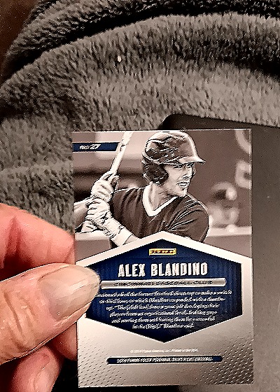 2014 Panini Prizm Perennial Draft Picks Draft Class #27 Alex Blandino — back
