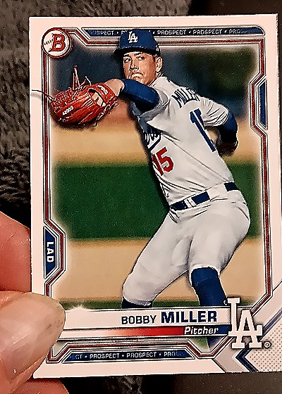 2021 Bowman Prospects #BP-75 Bobby Miller — front