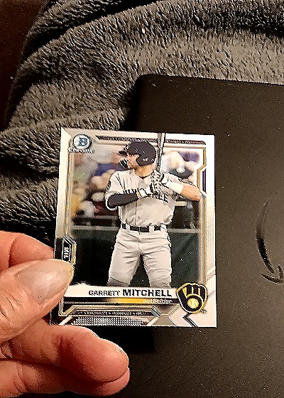 2021 Bowman Draft 1st Edition #BD-82 Garrett Mitchell — front