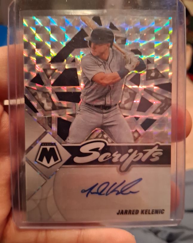 2022 Panini Mosaic Scripts #SC-JK Jarred Kelenic — front