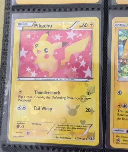 2013 Pokémon RC7/RC25 Pikachu Legendary Treasures Radiant Collection — front