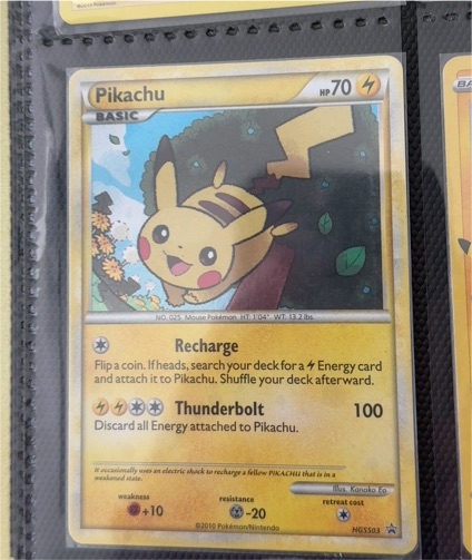 2010 Black Star Promo #HGSS03 Pikachu — front