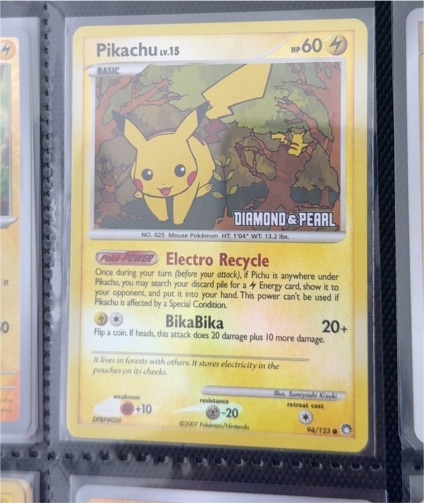 2007 Pokémon Diamond & Pearl #94 Pikachu — front