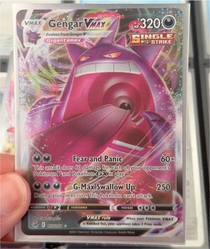 2021 Pokémon SWSH08 Fusion Strike #157 Gengar VMAX — front