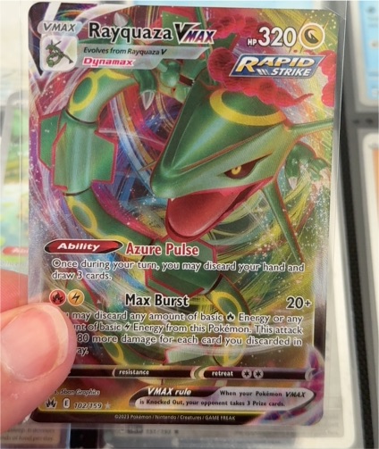 2023 Pokémon TCG Crown Zenith #102 Rayquaza VMAX — front
