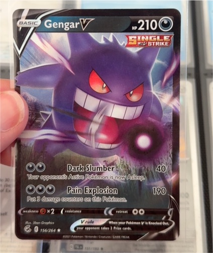 2021 Pokémon SWSH08: Fusion Strike #156 Gengar V — front