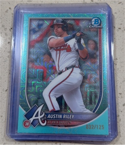2025 Bowman Chrome Mega Mojo Refractor #25 Austin Riley — front