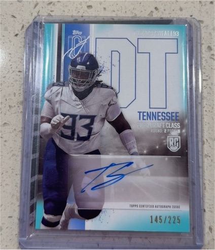 2024 Topps Signature Class #RCAT-193 T'Vondre Sweat — front