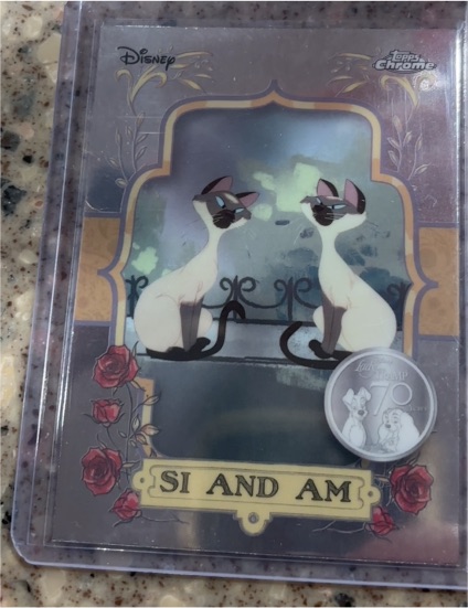 2025 Topps Chrome Disney Lady and the Tramp 70th Anniversary #LT-2 Si and Am — front
