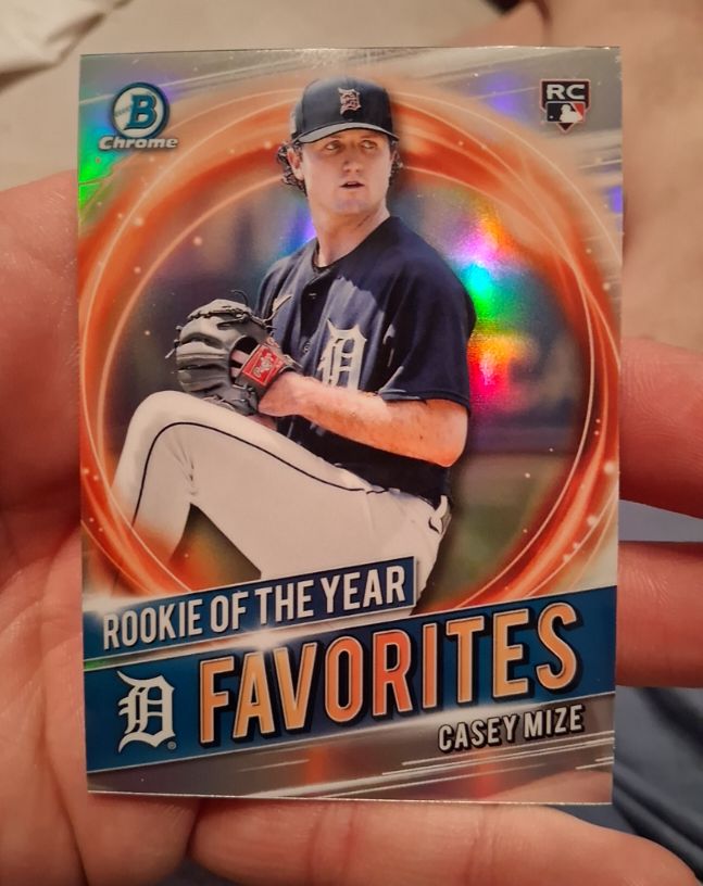 2021 Bowman Chrome Rookie of the Year Favorites #RRY-CM Casey Mize — front