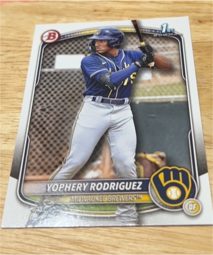 2025 Bowman #BP-36 Yophery Rodriguez — front
