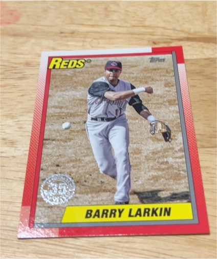 2025 Topps Series 1 #T90-3 Barry Larkin 1990 Topps 35th Anniversary Insert — front