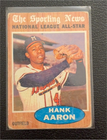 1962 Topps #394 Hank Aaron The Sporting News National League All-Star — front