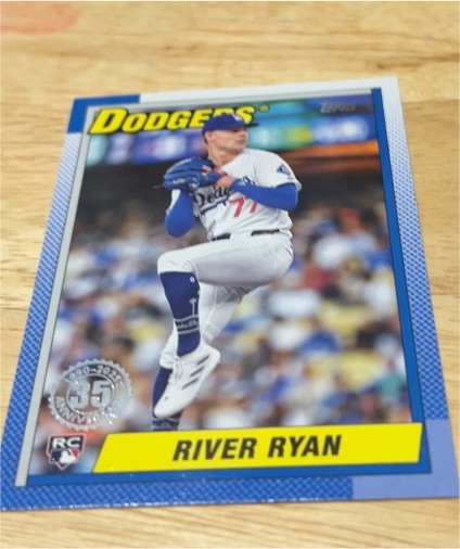 2025 Topps Series 1 1990 Topps #T90-49 River Ryan — front
